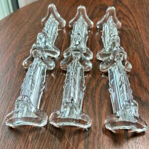 Vintage Clear Glass Knife Rests, Set of 6 – Ornate Tableware Accessories
